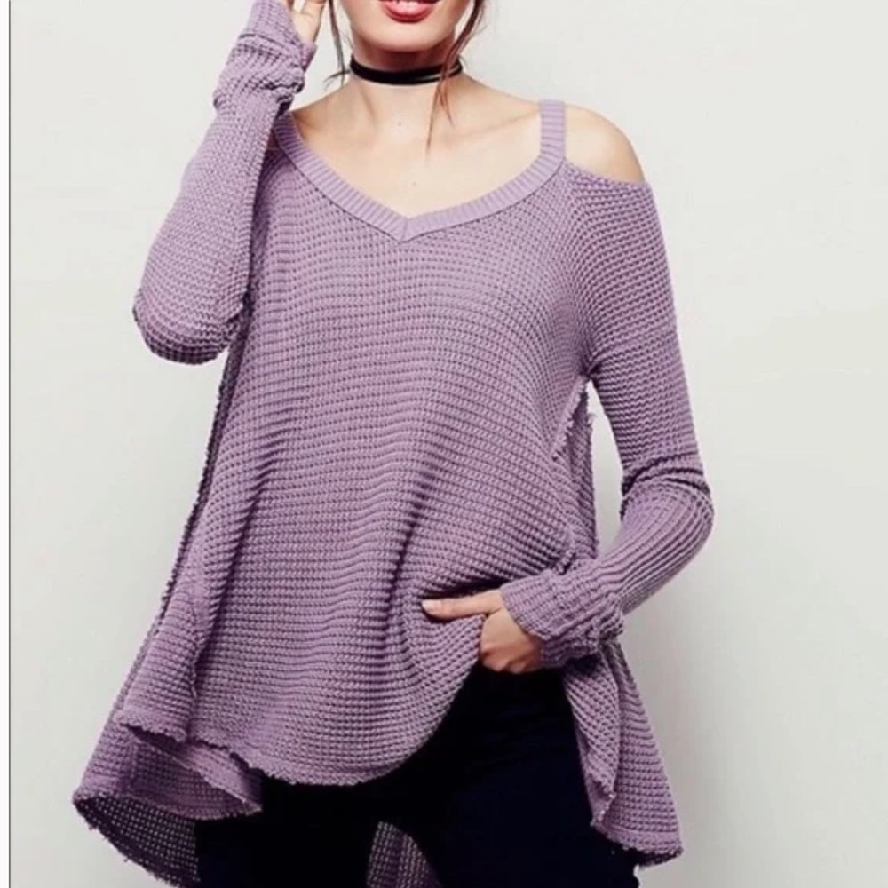 Free People oversized cold shoulder sweater